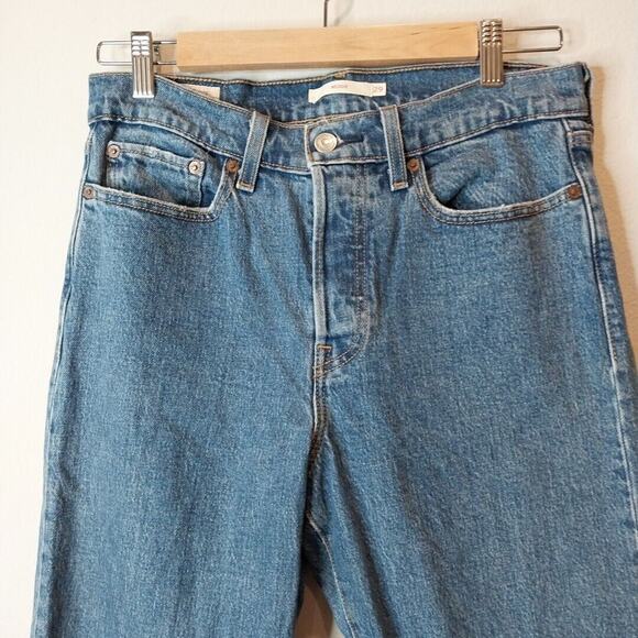 Levi's Jeans Wedgie Big E‎ Buttonfly Women's Blue Denim Pants Size 29 - Picture 8 of 9